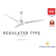 KDK 60" Regulator Ceiling Fan Kipas Siling K15V0 (White)