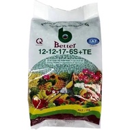 BETTER NPK Fertilizer-green-12-12-17-6S-TE-1kg