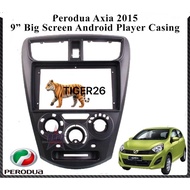 9" INCH ANDROID PLAYER CASING PERODUA AXIA 2014 15 16 17 18 19 20 21 2022 MATTE BLACK DASH COVER FRA