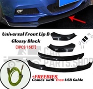 OCPA  Universal 3Pcs Car Front Lip Chin Bumper Body Kits Splitter Car Accessories (7374)