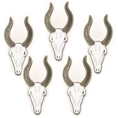 LOTS 5pcs Goat skull Devil Punk Rock Lapel Pin Badge