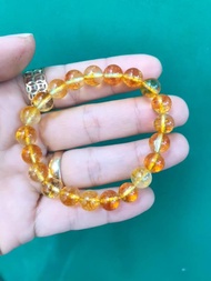 [HCM]VÒNG TAY THẠCH ANH ƯU LINH VÀNG 8LY