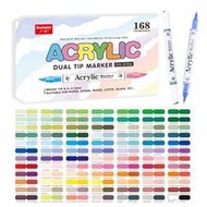 84pcs/168 Colors Guangna 8106 Dual Tip Dual Color Soft Tip Marker Pens 84pcs/168 Colors Set Suitable