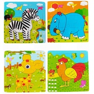 Set of 10 9-Piece Puzzles - Animal Theme