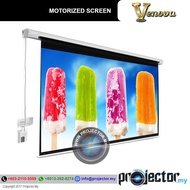 VENOVA/DP/DOPAH/MEKI 70" x 70" (6'x6') MOTORIZED/ELECTRIC LCD PROJECTOR SCREEN 4:3 PROJECTION