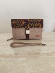 UwaisGen Handbag Pria Dhafir Clouth Tas Kerja Goni Tenun Endek Tas Etnik Bali Handmade