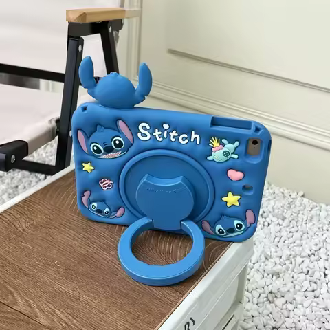 Lilo Stitch Case for Xiaomi RedMi Pad SE 11inch Kids Friendly Soft Silicone 360° Rotating Stand Cove