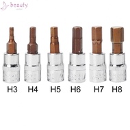 Socket Inner Screwdriver Tools 1/4 Inch 1Pcs Drive H7 H8 6.35mm / 1/4'