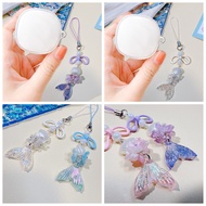 ins cartoon keychian case For Baseus WM02 WM01 E19 E20 E16 E17 E18 E12 Case silicone Transparent Ear