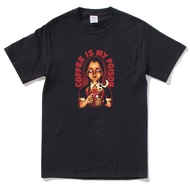 COFFEE IS MY POISON Unisex Short Sleeve T-Shirt 8 Colors Wednesday Ada Family Gift Loose Bean Top