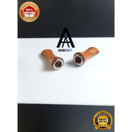Once cangklong pipa kayu mini sri gading panjang 3cm multi lubang - hanya cocok untuk kretek & filte