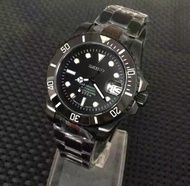 Seiko 精工 自動機械芯 Seiko automatic movement 40mm case custom 改款 seiko mod 高質鋼殻鋼帶 人工藍寳石玻璃  黑色陶瓷圈 submarin