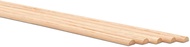 Split Oak Dowel Rods 1/2-inch x 36-inch, Pack of 100 Unfinished Fluted Molding Trim for DIY & Dowel 