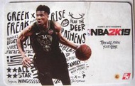 (無點數 僅空卡) PSN 實體點數 空卡 NBA 2K19 名人堂球星「揚尼斯·安戴托昆波」款示 (無點數 僅空卡) 