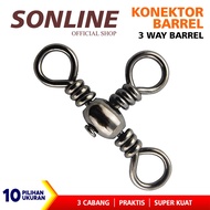 MATA Sonline KiliKili Barrel Swivel 3 Eyes 3 Way Swivel Solid Ring Brass 3 Way Barrel Swivel For 3 W