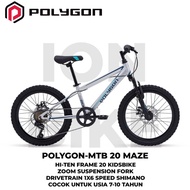 Ori Sepeda Mtb 20 Polygon Maze Sepeda Gunung Anak Kecil Dewasa 6 Speed