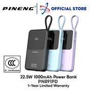 PINENG PN-891PD 22.5W 1000mAh POWER BANK WITH  3C CERTIFICATION - BLACK / BLUE / PURPLE