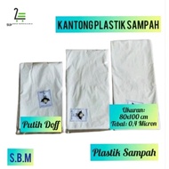 Kantong plastik Sampah putih doff 80x100 cm/Plastik Sampah medis/Plastik packing/Kantong plastik bes