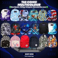 Converse Comic Multicolor Go 2 Backpack 100% Canvas Material Latest Model Lightweight Trendy Tear-Re