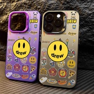 Yellow Smiley Face Compatible for Iphone 13 12 11 14 15 Pro Max Plus Silicone Hard Case XSMAX 7 8 SE(2020) XR  X XS Shockproof Camera Protection