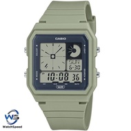 Casio LF20W-3A LF-20W-3A Analog Digital Bio-Based Pale Green Resin Band Watch