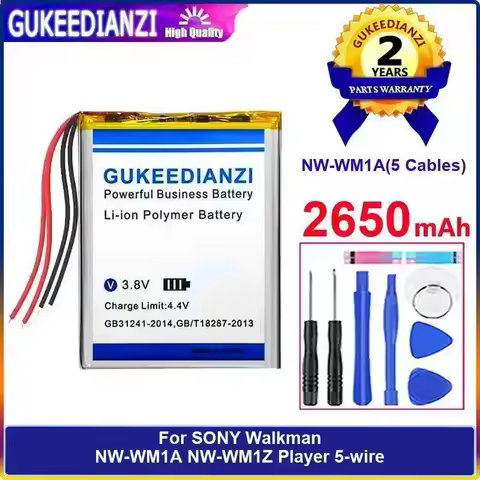 NW-WM1A 5 Cables High Performance 2650mAh Durable For Sony Walkman NW-WM1A NW-WM1Z 5-Wire Portable M