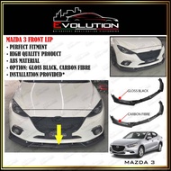 MAZDA 3 BODYKIT FRONT LIP (GLOSS BLACK / CARBON FIBRE)