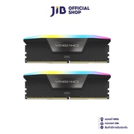 64GB (32GBx2) DDR5 5600MHz RAM (หน่วยความจำ) CORSAIR VENGEANCE RGB DDR5 FOR AMD (BLACK) (CMH64GX5M2B