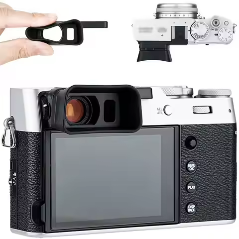 Soft Silicone Camera Eyecup Hot Shoe Cover Protector Long Eyepiece Viewfinder for Fujifilm X100V X10