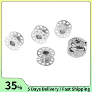 Domestic sewing machine bobbin case + 4 bobbins  fit, ,singer + more