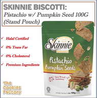 SKINNIE Biscotti: Pistachio w/ Pumpkin Seed Biscotti 100G (Stand Pouch)