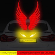 Angel Wings Reflective Sticker Warning Mark Car Motorcycle Electric Car Decorative Sticker Scratch Stickers Wings Reflective Stripe Car reflective stickers Car decoration