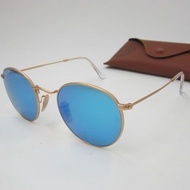 KACAMATA RAY BAN ORIGINAL - RAY-BAN ROUND RB3447 112/17 BLUE FLASH
