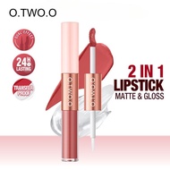 O.TWO.O Kiss Proof 2 in 1 Lipstick Matte & Gloss Lipstick 24h Lasting Makeup