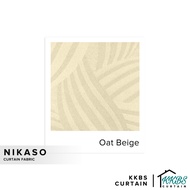 KKBS CURTAIN Nikaso Curtain Fabric Cut by Meter - Oat Beige (59")