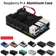 Raspberry Pi 4  Model B Aluminum Alloy Case Dual Fan Cooling Heat Sink Metal Box Shell for Raspberry