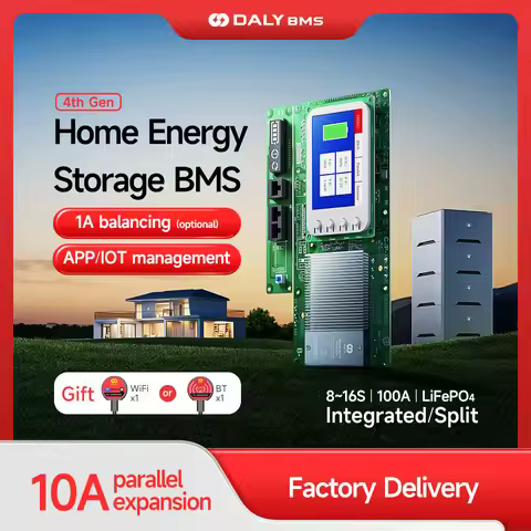 DALY Smart BMS Energy Inverter BMS Active Balancer 8S 24V 16S 48V 100A Li-ion/ Lifepo4 Battery BMS F