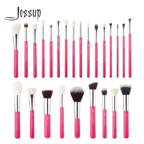 Jessup Beauty Makeup Brushes Set 15-25pcs Rose-Carmin Powder Foundation Eyeshadow Line Blender Cosme