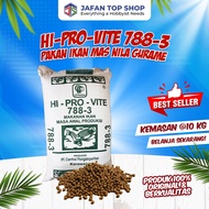 Pakan Pelet Ikan Lele HI-PRO-VITE 788 Pakan Ikan Nila dikemas 10 Kg