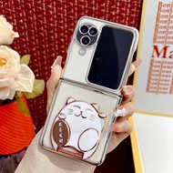 Dễ thương đơn giản vỏ cho Oppo Find N3 lật N2 lật mạ nhựa TPU mềm n3flip n2flip Ốp lưng điện thoại