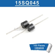 100pcs 15SQ045 15amp 45V Diode Axial Schottky Blocking Diodes for Solar Cells Panel15SQO45 Schottky 