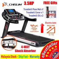 3.5HP CHISLIM R8 Treadmill 15 Levels Electric Incline Auto Lubrication Mesin Senaman Aerobik Lari 跑步