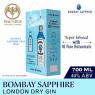 Bombay Sapphire Gin - 700ml / 70cl, 40% ABV + Bombay Sapphire Gin  40% ABV (5cl/50ml)