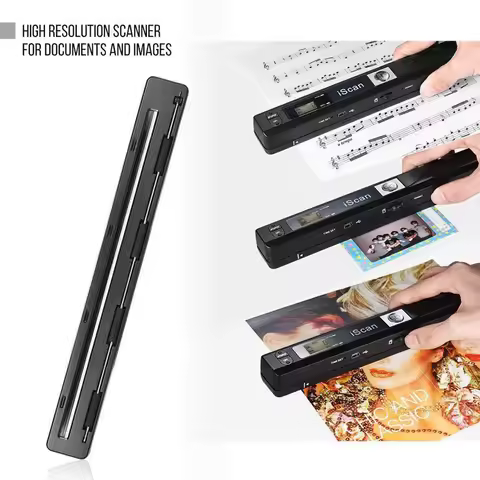 ISCAN Handheld A4 Scanner Portable High Definition 900DPI Home Teaching Color Books Photos Office Do