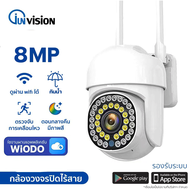 Junanvision i8 กล้องวงจรปิดกันน้ำไร้สาย ไวไฟ2.4G ภาพสีชัดในที่มืด มีไมค์ลำโพง ดูออนไลน์ได้ App WIODO