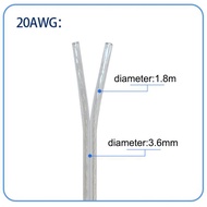 【Lowest Prices Online】 26/24/22/20/18awg 2 Core Dc Power Extension Copper Electrical Wire Transparen