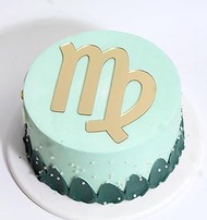 Q041 Virgo Cake Topper, Virgo Birthday Party Decor, Acrylic Gold Zodiac Sign Toppers, Happy Birthday