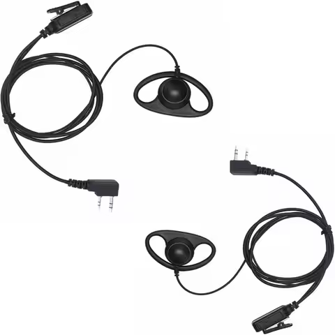 D Shape Security Clip-Ear Earphone, Headset for Retevis, Kenwood, PUXING BF, UV5R, UV82, 888S, H777,