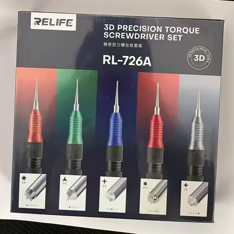 Relife RL-726A 3D Torque Precision Screwdriver Set Non-slip Handle for Mobile Phones Tablets Compute