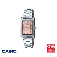 CASIO นาฬิกาข้อมือ CASIO รุ่น LTP-1234DD-4ADF สายสเตนเลสสตีล  สีชมพู